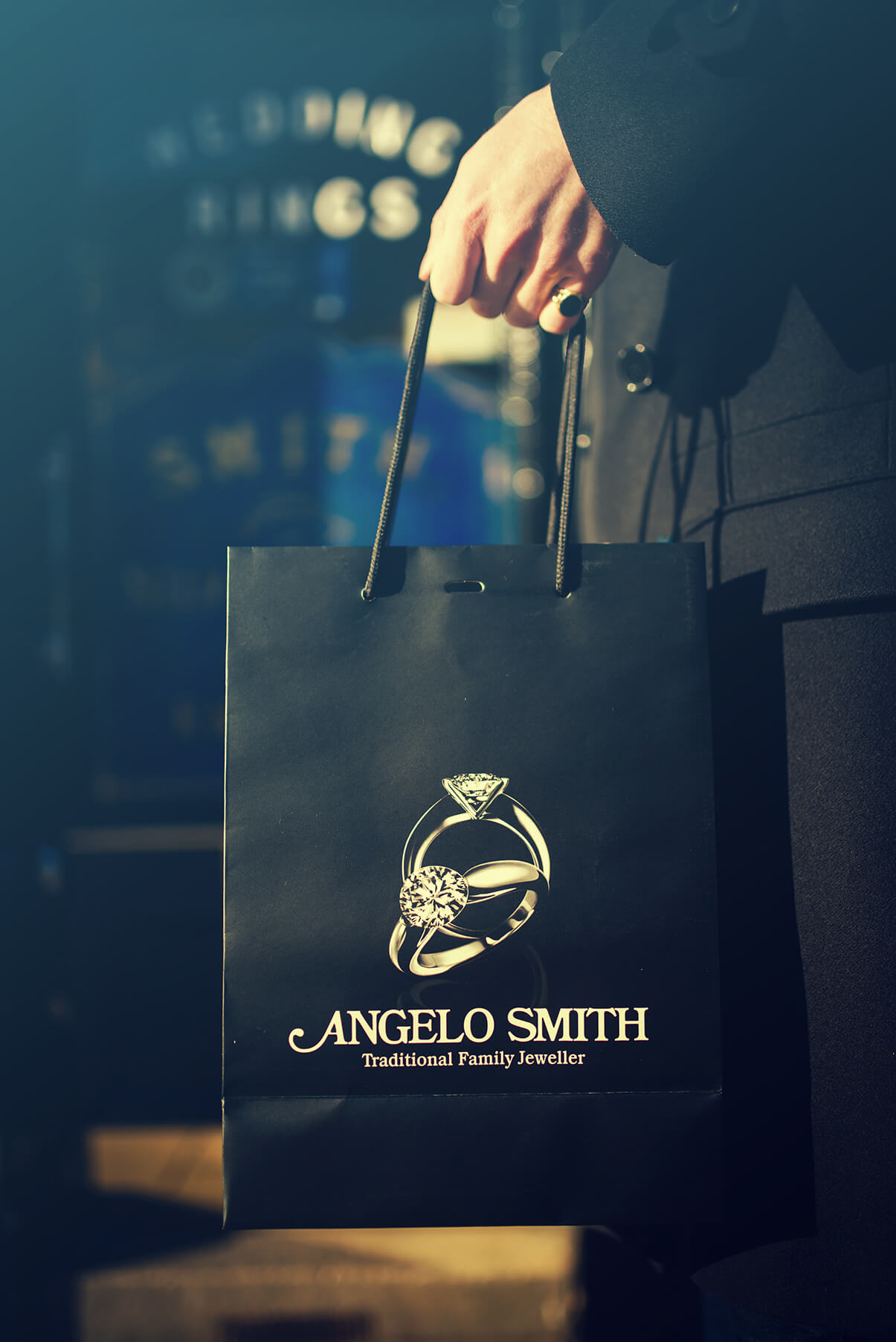 An Angelo Smith carrier bag